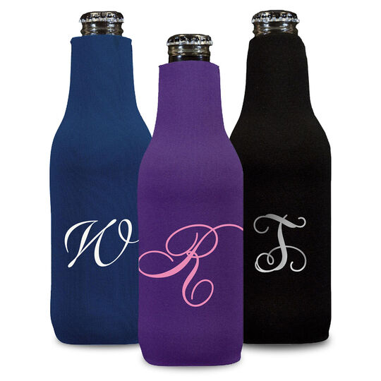 Design Your Own Single Initial Bottle Koozie